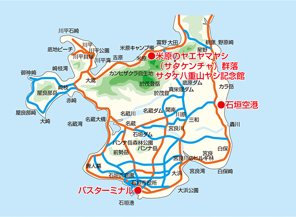 サタケ八重山ヤシ記念館へのアクセス